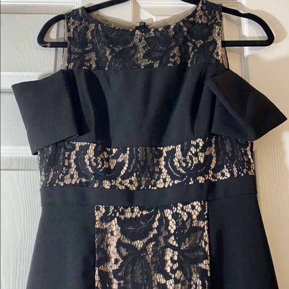 Maggy London Black Lace MIDI Dress